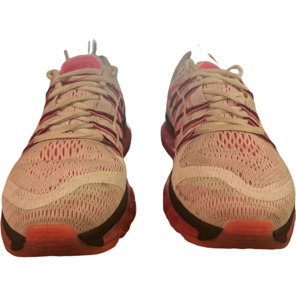 Nike Air Max Sneakers White Pink Pow Black 2015 Running Shoes - Size 7 - Picture 5 of 8